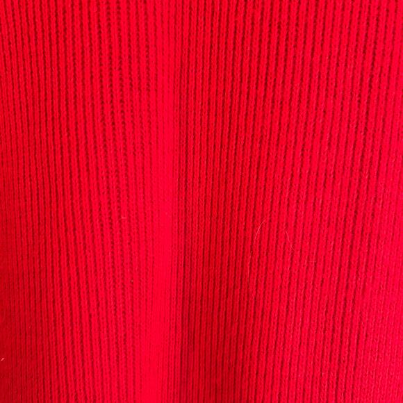 Sweater VTG Red OS Embroidered Jewels Embellished Rib Knit Holiday Casual USA - Picture 7 of 8